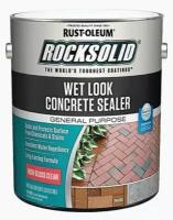 Пропитка для бетона Rust-Oleum Rocksolid Wet Look Concrete Sealer с эффектом мокрого камня+NeverWet (1 галлон(3,78л.))