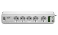 APC Essential SurgeArrest 5 outlets with 5V, 2.4A 2 port USB Charger 230V Russia