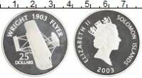 Клуб Нумизмат Монета 25 долларов Соломоновых островов 2003 года Серебро Авиация - Флайер 1