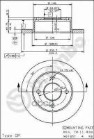 Диск Тормозной Форд/Форт/Ford Sierra 1.3-1.6 82-87 Передний Не Вент. Brembo арт. 08494620