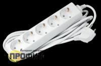 Сетевой удлинитель EX- 05G-500 5м., 5 роз., заземление (max 250V 16A) JAZZway