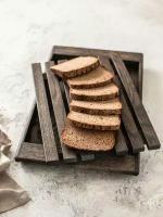 Деревянная доска для нарезки хлеба из темного дуба