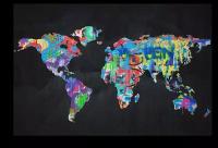 Постер "Карта мира граффити"