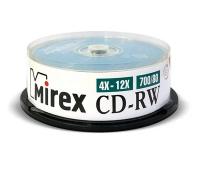 Оптический диск Mirex CD-RW 700 Mb, Cake Box (25)