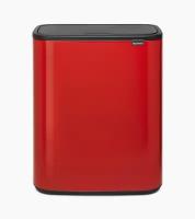 Мусорный бак Brabantia Touch Bin Bo, 60л, Пламенно-красный 223044