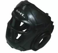 Шлем тренировочный AML с маской (XL, кожа, черный)