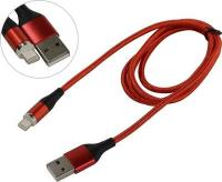 Jet.A (JA-DC48 1м Red) Кабель USB 2.0 AM--)съёмный магнитный Lightning 1м