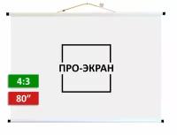 Экран для проектора про-экран 160 на 120 см (4:3), 80 дюймов