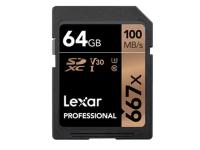 Карта памяти 64Gb - Lexar Professional SDXC UHS-I LSD0667064G-BNNNG