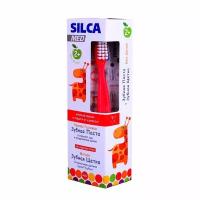 Silca Зубная паста Silcamed со вкусом Яблока + зубная щетка, 1 шт