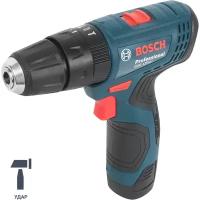 Ударная аккумуляторная дрель-шуруповерт BOSCH GSB 120-LI 1.5Ач х2 кейс 28 Н·м