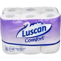 Luscan Бумага туалетная Luscan Comfort 2сл бел 100%цел втул 21,88м 175л 4рул/уп