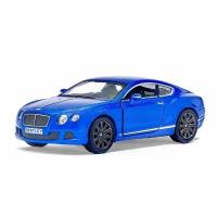 Машина металлическая Bentley Continental GT Speed, 1:38, открываются двери, инерция, цвет синий