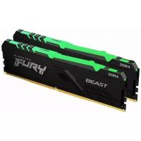 Память Kingston 16GB DDR4 3200MHz CL16 DIMM (Kit of 2) FURY Beast Black