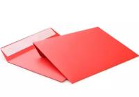 Конверт из цветной бумаги С6 (114*162) красный. 100 шт