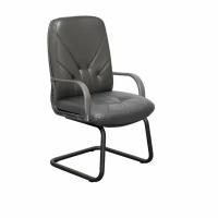 Конференц-кресло Менеджер на полозьях черное, кожа/пластик/металл черный