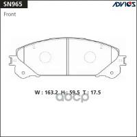 Колодки Перед. Lexus Rx Agl / Ggl / Gyl (08-15), Lexus Nx Ayz / Agz (14-), Toyota Harrier Asu60 (13- ADVICS арт. SN965