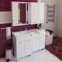 Мебель для ванной СанТа Омега 60 (тумба с раковиной + зеркало)