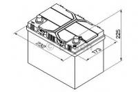 Аккумуляторная батарея 19.5/17.9 евро полярность 60ah 540a 232/173/225 Bosch 0092S40240