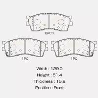 Колодки дисковые "Masuma", AN-8044WK, NP6021, P30016 front