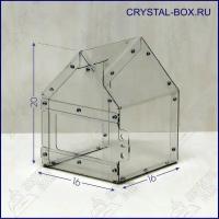 Crystal-box Бокс Д1 - 16х20х16 (Ящик для пожертвований, голосований, анкет, копилка в форме домика)