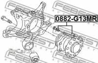 FEBEST Подшипник-ступица зад.SUBARU FORESTER/IMPREZA