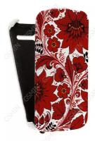 Кожаный чехол для HTC Sensation / Sensation XE / Z710e / G14 Redberry Stylish Leather Case (Белый) (Дизайн 146)