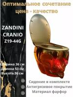 Унитаз подвесной безободковый в форме черепа Zandini Cranio (крышка дюропласт микролифт) Z19-44G