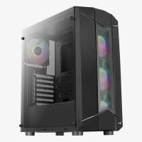 Корпус Aerocool Sentinel прозрачная стенка-закаленное стекло, ATX, без БП,RGB, черный