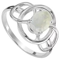 Серебряное кольцо с натуральным лунным камнем - размер 17