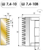 Комплект ножей Ш 7,4-10 для фрезы для сращивания древесины 107 мм