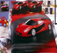 Camomilla комплект постельного белья "Ferrari на черном"