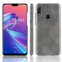 Кожаная накладка-чехол Litchi Texture для Asus Zenfone Max Pro (M2) ZB631KL (серый)