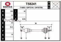 EAI GROUP T58241_привод левый 590mm\ Opel Astra H/Zafira 1.4-1.6 04