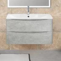 Тумба с раковиной BelBagno Acqua 90 подвесная, cemento verona grigio