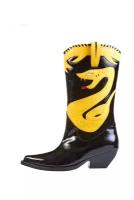 Сапоги-Казаки JEFFREY CAMPBELL KLLR-COBRA-184 BLACK YELLOW ЧЕРНЫЙ