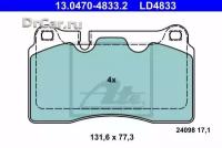 ATE 13.0470-4833.2_колодки дисковые передние\ VW Touareg, Land RoverRange Rover 3.2-4.2i/3.0TDi V6 05