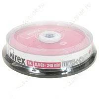 Двухслойные Mirex DVD+R 8.5GB 8x CB/10 Dual Layer