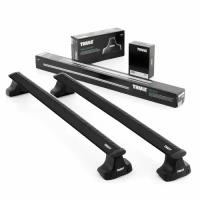 Багажник Thule WingBar EVO на крышу автомобиля Renault Kaptur 2013-2021 г. на гладкую крышу (черная крыловидная дуга)