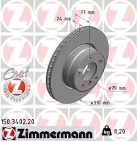 ZIMMERMANN 150.3402.20 Диск тормозной (цена за 1 шт.)