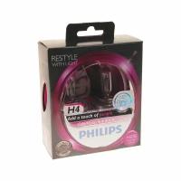 Автолампа H4 (60/55) P43t-38+60% COLOR VISION PURPLE 3350K (2шт) 12V PHILIPS /1/5 NEW