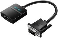 Мультимедиа конвертер Vention ACNBB VGA + аудио > HDMI, гибкий, черный