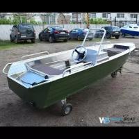 Лодка алюминиевая Wyatboat-390У с 1 консолью