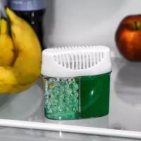 Поглотитель запаха для холодильника и морозилки гелевый, с ароматом зелёного чая