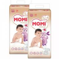 Подгузники Momi Premium, 9-14 кг, размер L, 54 шт х 2 упаковки