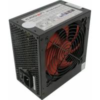 Блок питания CROWN CM-PS500W PLUS (ATX 500W, EMI/CE, 20+4in 450mm, 120mm red FAN, SATA*4, IDE*4, FDD*1, 4+4pin, 6+2pin PCI-E*1, кабель питания 1.2м, слюда)