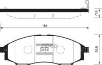 Колодки Передние Nissan Navara (D22) 98-, Pick Up Iii (D22) 98- Sp2078 Sangsin brake арт. SP2078