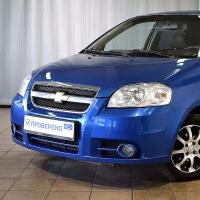 Бампер передний в цвет кузова Chevrolet Aveo T250 Шевроле Авео (2006-2012) седан 33U - Sports Blue - Синий