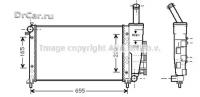 AVA Радиатор FIAT PUNTO 1.2 99-