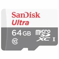 Карта памяти SanDisk Ultra microSDXC Class 10 UHS-I 80MB/s 64GB